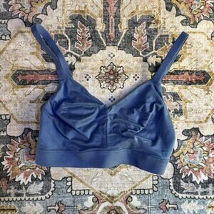 Tommy John Second Skin Bralette Blue Soft Comfort Supportive Bra M (D-DD)